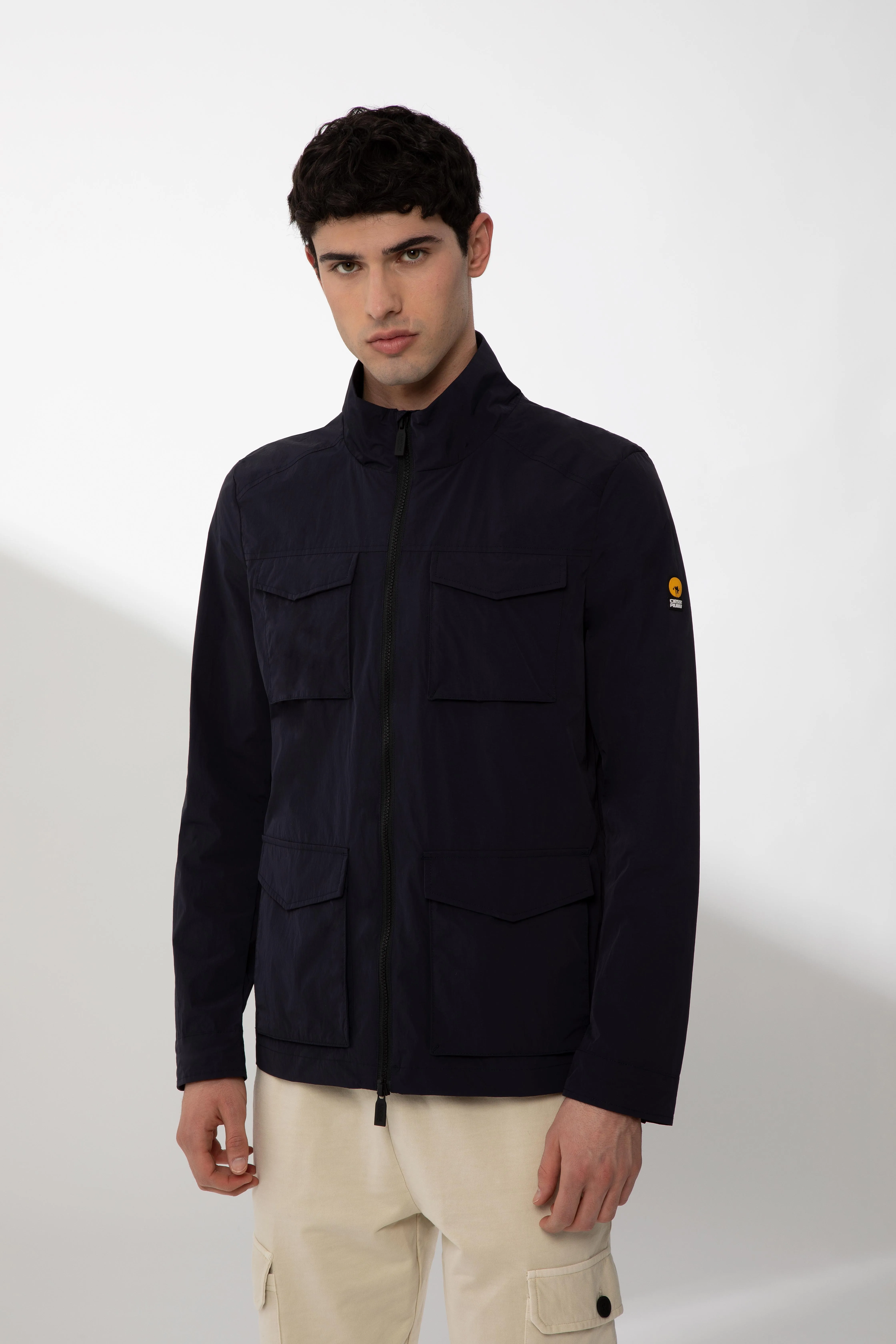 WILMOT – Blue jacket with maxi pockets