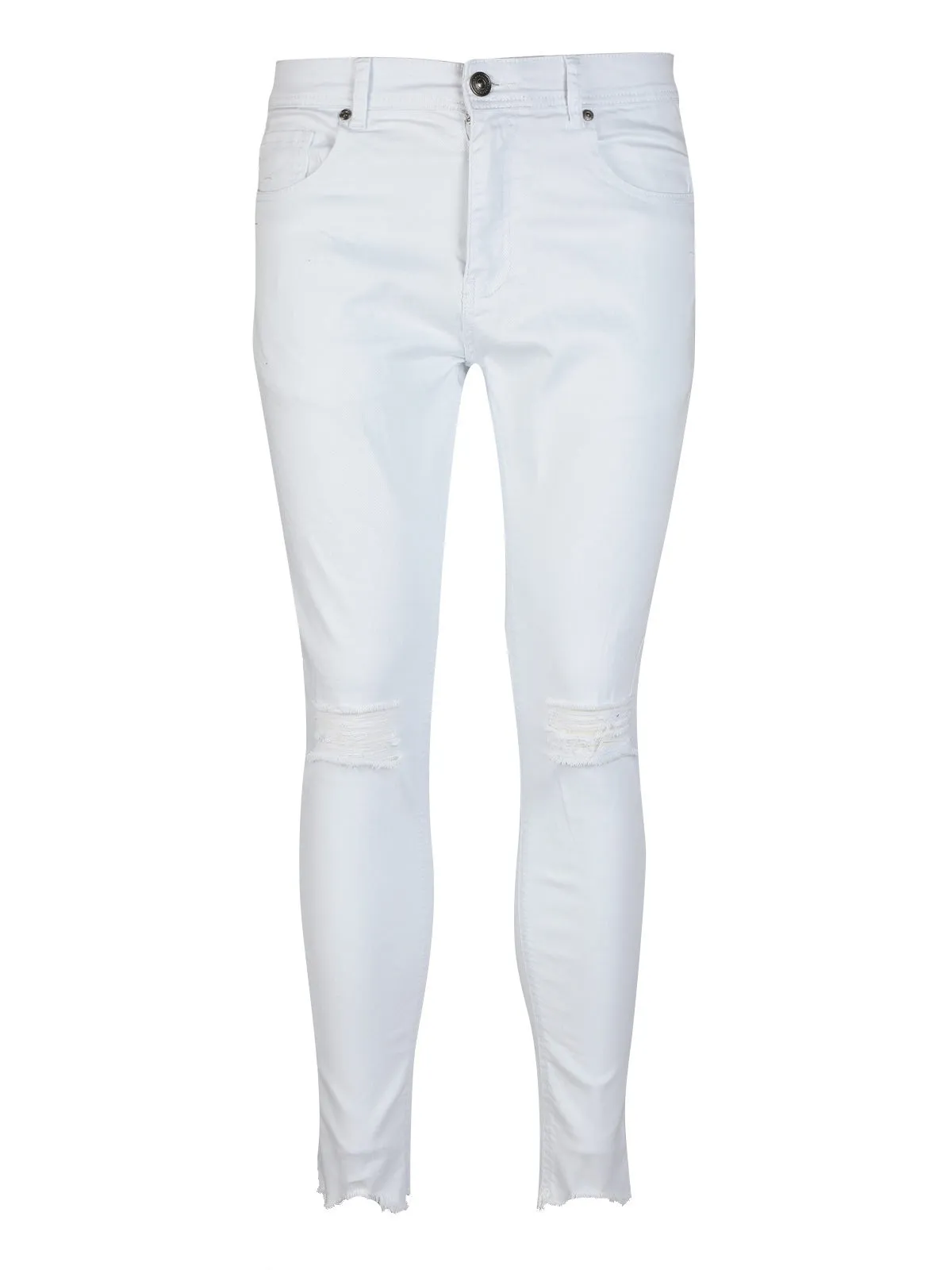 Yes Design Pantalon en coton blanc pour homme