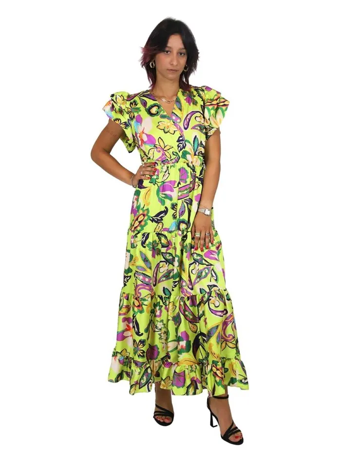 ZAHJR  VESTITO 53538614 GIALLO/VIOLA