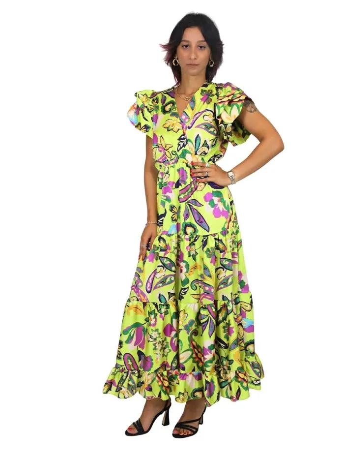 ZAHJR  VESTITO 53538614 GIALLO/VIOLA