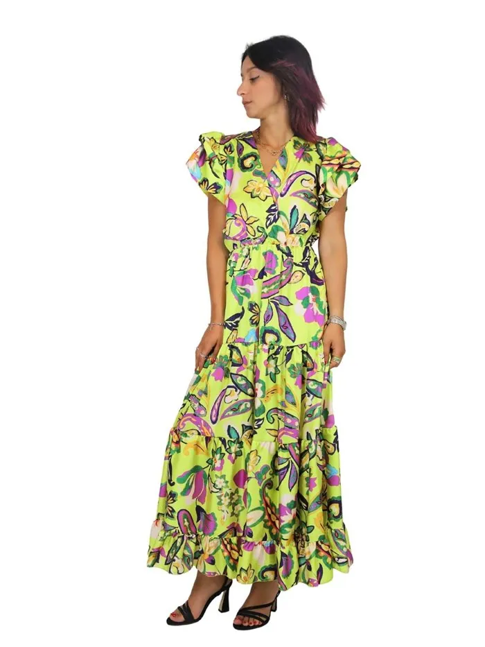 ZAHJR  VESTITO 53538614 GIALLO/VIOLA
