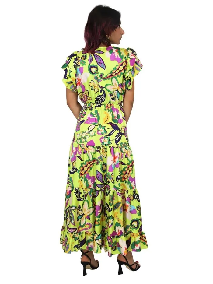 ZAHJR  VESTITO 53538614 GIALLO/VIOLA