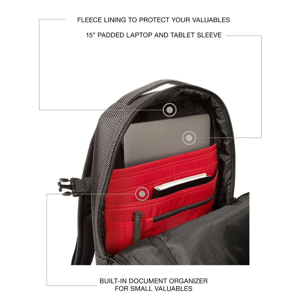 ZAINO EASTPAK TECUM M CON PORTA BOTTIGLIE E TASCA PER LAPTOP EK00091D I971 ACCENT GREY
