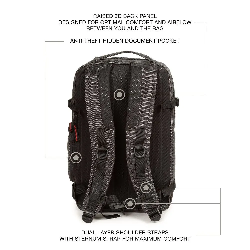ZAINO EASTPAK TECUM M CON PORTA BOTTIGLIE E TASCA PER LAPTOP EK00091D I971 ACCENT GREY